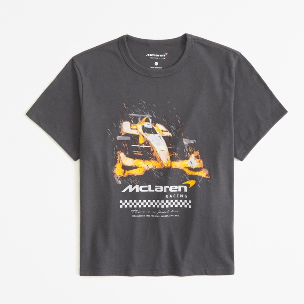 Abercrombie McLaren Graphic Skimming Tee Size L